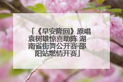 《早安隆回》原唱袁树雄惊喜助阵 湖南省街舞公开赛·邵阳站燃情开赛