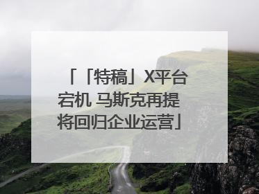 「特稿」X平台宕机 马斯克再提将回归企业运营