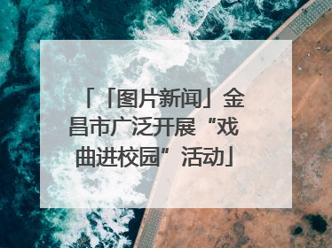 「图片新闻」金昌市广泛开展“戏曲进校园”活动