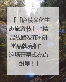 「庐陵文化生态旅游节」“精品线路发布+研学品牌亮相” 这场开幕式亮点纷呈！