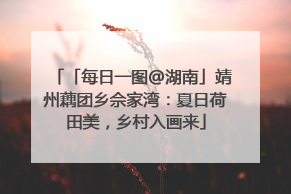 「每日一图@湖南」靖州藕团乡佘家湾：夏日荷田美，乡村入画来