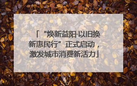“焕新益阳·以旧换新惠民行”正式启动，激发城市消费新活力