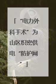 “电力外科手术”为山区织密供电“防护网”