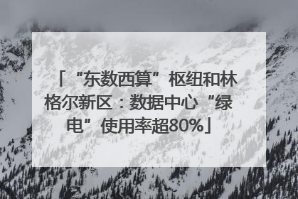 “东数西算”枢纽和林格尔新区：数据中心“绿电”使用率超80%