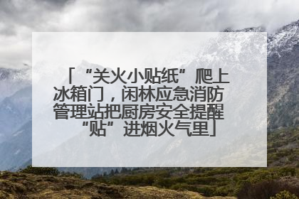 “关火小贴纸”爬上冰箱门，闲林应急消防管理站把厨房安全提醒“贴”进烟火气里