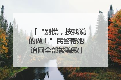 “别慌，按我说的做！”民警帮她追回全部被骗款