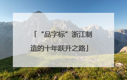 “品字标”浙江制造的十年跃升之路