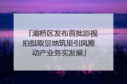 灞桥区发布首批影视拍摄取景地筑巢引凤推动产业务实发展