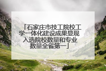 石家庄市技工院校工学一体化建设成果显现 入选院校数量和专业数量全省第一