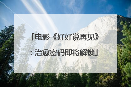 电影《好好说再见》：治愈密码即将解锁