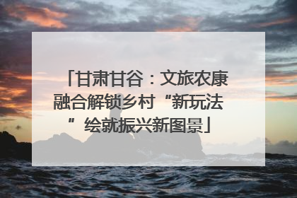 甘肃甘谷：文旅农康融合解锁乡村“新玩法”绘就振兴新图景