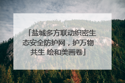盐城多方联动织密生态安全防护网，护万物共生 绘和美画卷
