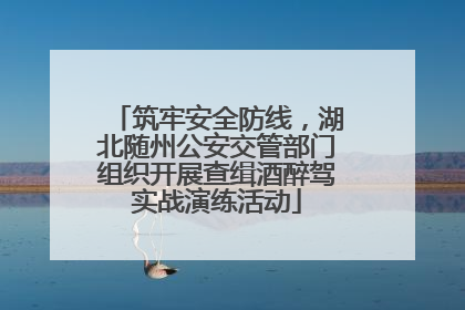 筑牢安全防线，湖北随州公安交管部门组织开展查缉酒醉驾实战演练活动