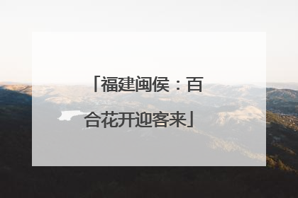 福建闽侯：百合花开迎客来