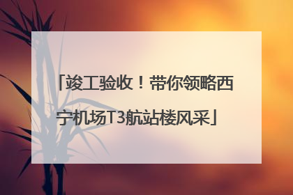 竣工验收！带你领略西宁机场T3航站楼风采