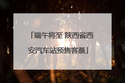 端午将至 陕西省西安汽车站预售客票