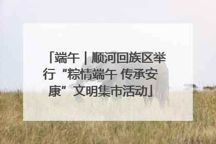 端午｜顺河回族区举行“粽情端午 传承安康”文明集市活动