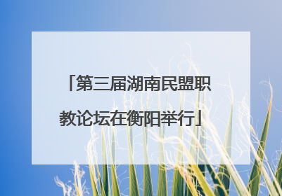 第三届湖南民盟职教论坛在衡阳举行