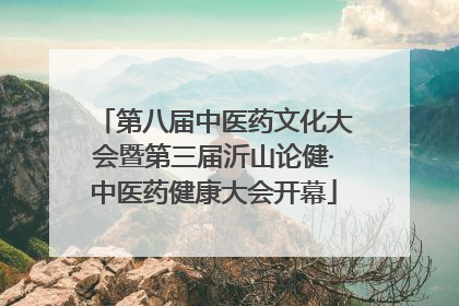 第八届中医药文化大会暨第三届沂山论健·中医药健康大会开幕