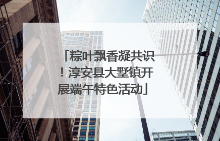 粽叶飘香凝共识！淳安县大墅镇开展端午特色活动