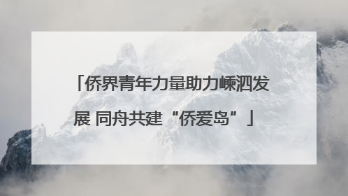 侨界青年力量助力嵊泗发展 同舟共建“侨爱岛”