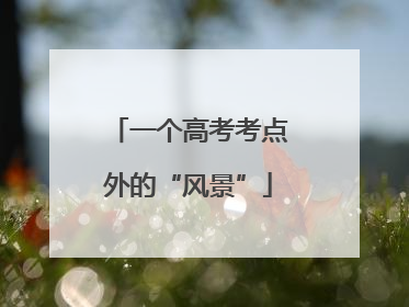 一个高考考点外的“风景”