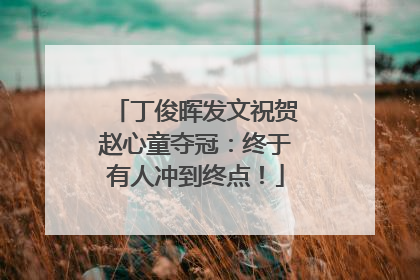 丁俊晖发文祝贺赵心童夺冠：终于有人冲到终点！