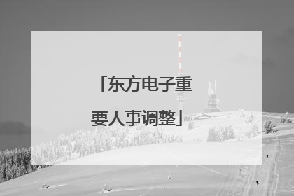 东方电子重要人事调整