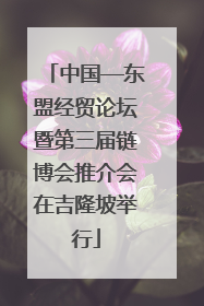 中国—东盟经贸论坛暨第三届链博会推介会在吉隆坡举行