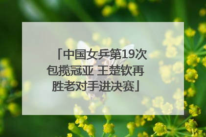 中国女乒第19次包揽冠亚 王楚钦再胜老对手进决赛
