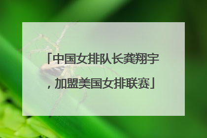 中国女排队长龚翔宇，加盟美国女排联赛