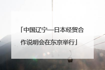 中国辽宁—日本经贸合作说明会在东京举行