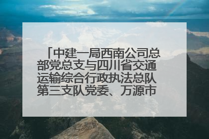 中建一局西南公司总部党总支与四川省交通运输综合行政执法总队第三支队党委、万源市草坝镇莲花院村党支部开展党建联建