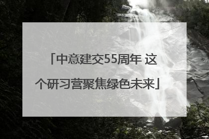 中意建交55周年 这个研习营聚焦绿色未来