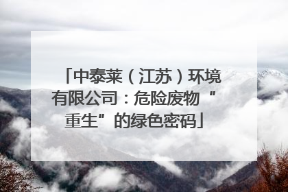 中泰莱（江苏）环境有限公司：危险废物“重生”的绿色密码