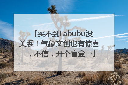 买不到Labubu没关系！气象文创也有惊喜，不信，开个盲盒→