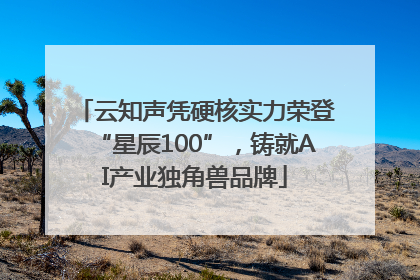 云知声凭硬核实力荣登“星辰100”，铸就AI产业独角兽品牌