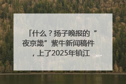 什么？扬子晚报的“夜京畿”紫牛新闻稿件，上了2025年镇江中考模拟卷！