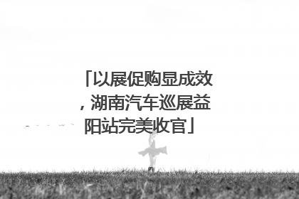 以展促购显成效，湖南汽车巡展益阳站完美收官