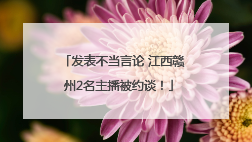 发表不当言论 江西赣州2名主播被约谈！