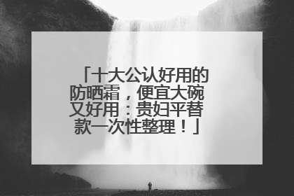 十大公认好用的防晒霜，便宜大碗又好用：贵妇平替款一次性整理！