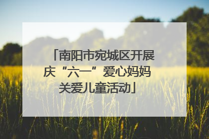 南阳市宛城区开展庆“六一”爱心妈妈关爱儿童活动