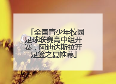 全国青少年校园足球联赛高中组开赛，阿迪达斯拉开足篮之夏帷幕