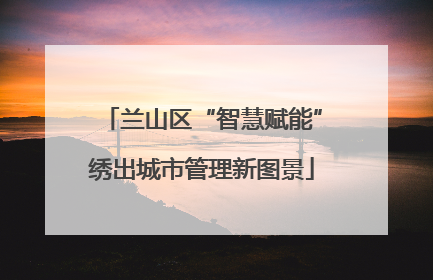 兰山区“智慧赋能”绣出城市管理新图景