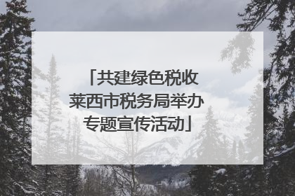 共建绿色税收 莱西市税务局举办专题宣传活动