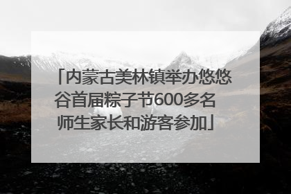 内蒙古美林镇举办悠悠谷首届粽子节600多名师生家长和游客参加