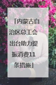 内蒙古自治区总工会出台助力提振消费11条措施