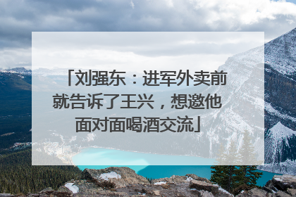 刘强东：进军外卖前就告诉了王兴，想邀他面对面喝酒交流