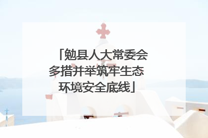 勉县人大常委会多措并举筑牢生态环境安全底线