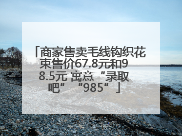 商家售卖毛线钩织花束售价67.8元和98.5元 寓意“录取吧”“985”